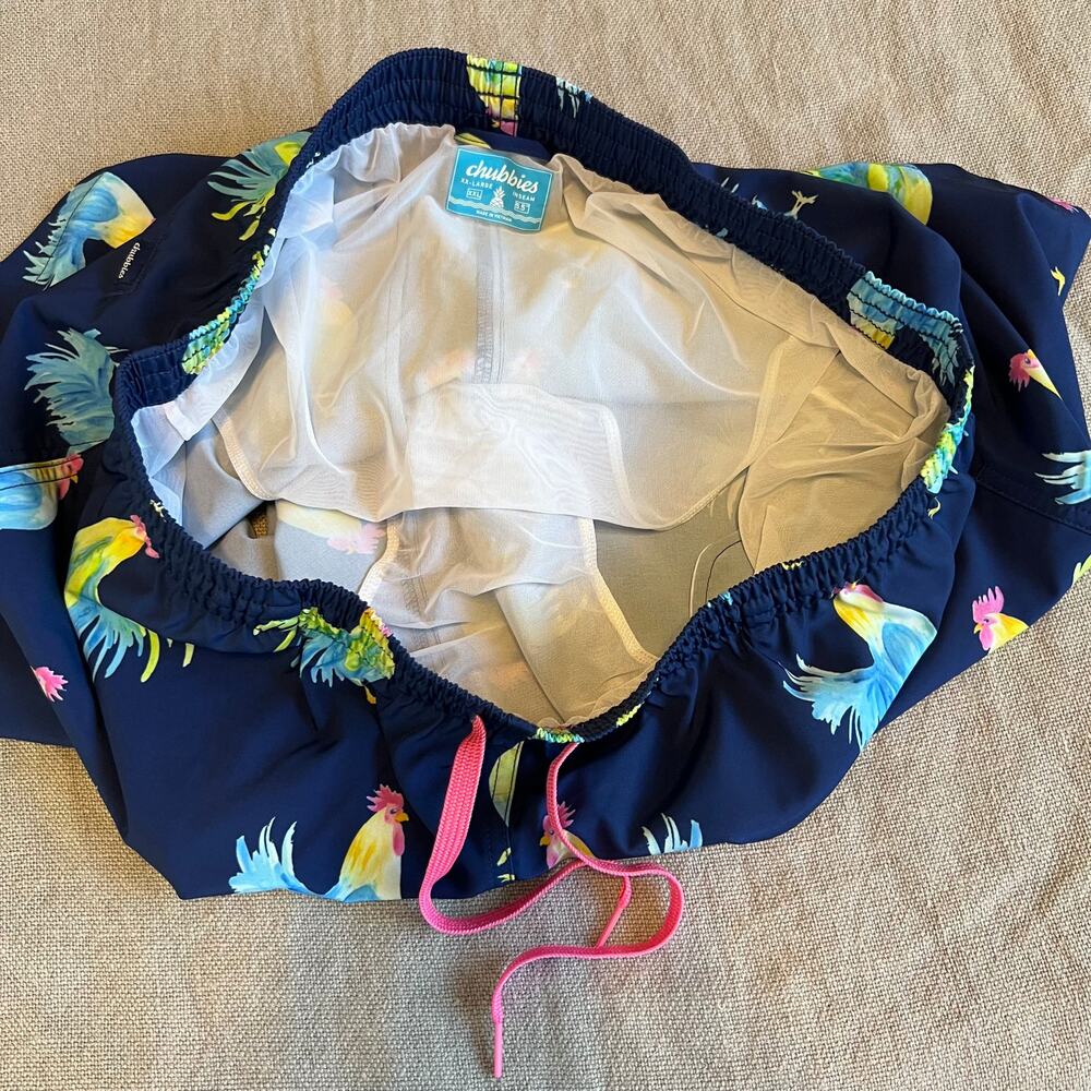 Chubbies The Fowl Plays Mens Classic Swim Trunks 5.5" Inseam in Navy Blue XXL - Picture 7 of 9